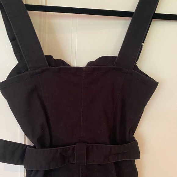 Black Utility Zip-Up Sleeveless Dress - Picture 7 of 8